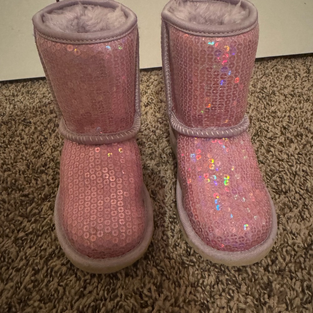 Brand New UGG Brand Pink Sequin Little Kids Size 10